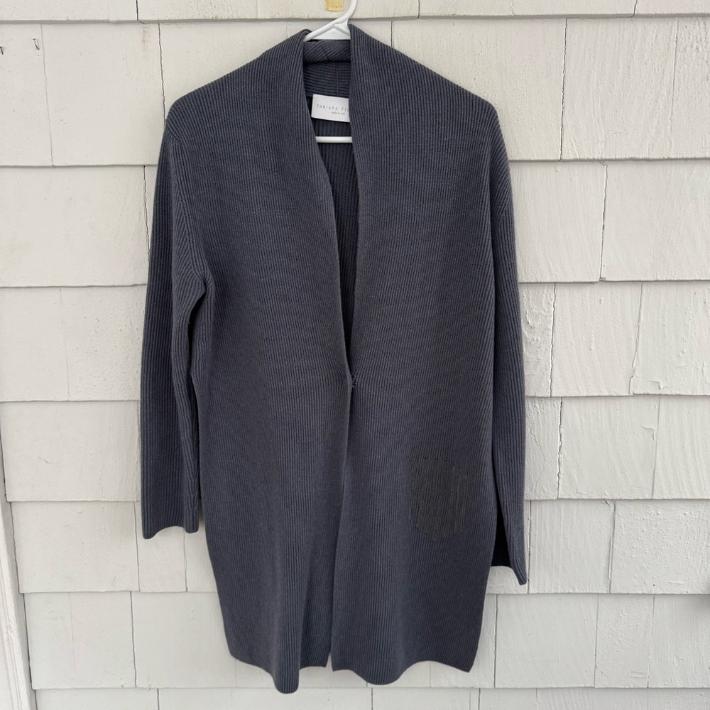 Fabiana Filippi Snap Front Cardigan Sweater Wool Silk Cashmere size XS